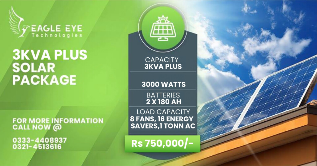 3 KW Solar System Price in Pakistan Lahore